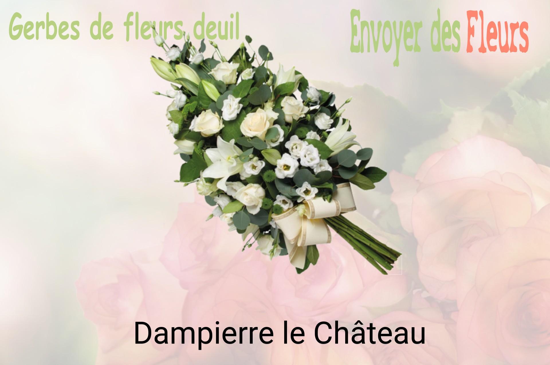 Gerbe de fleurs de deuil livrée à Dampierre-le-Château